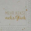 Räder Servietten Und Serviettenringe|Servietten>Cocktailserviette „Mehr Kekse mehr Glück", 25x25cm