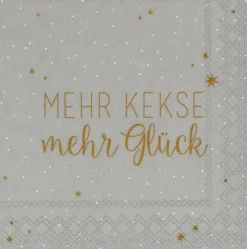 Räder Servietten Und Serviettenringe|Servietten>Cocktailserviette „Mehr Kekse mehr Glück", 25x25cm
