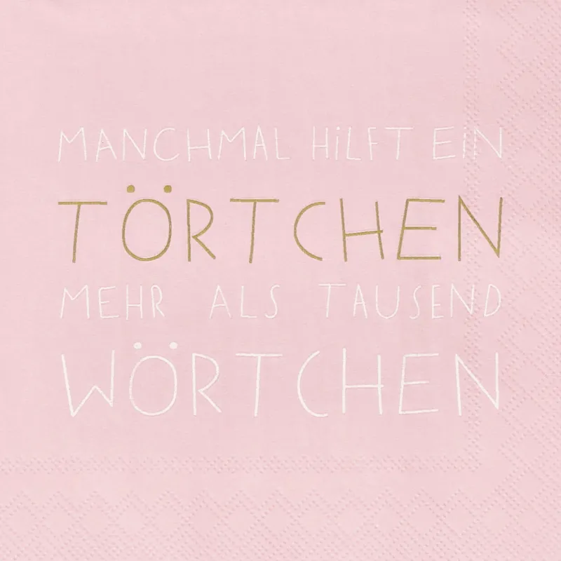 Räder Servietten Und Serviettenringe|Servietten>Cocktailserviette 25x25cm Manchmal Hilft Ein Törtc
