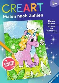 Ravensburger Malen Und Zeichnen>Creart Malen Nach Zahlen Ab 5, Zauberpapier Einhor