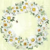 IHR Servietten|Servietten Und Serviettenringe>DAISIES WREATH Light Green Lunch-Servietten L10404