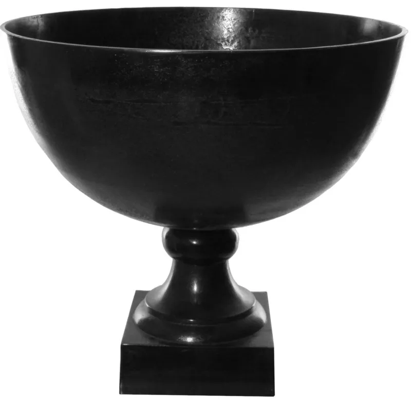 Shishi AS Schalen>Dekoschale auf Fuß schwarz, D45,5 H44,5cm, alumini