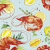 IHR Servietten Und Serviettenringe|Servietten>DELICIOUS SHRIMPS Blue Lunch-Servietten L1065240