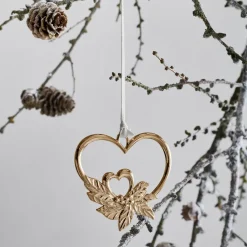 Rosendahl Dekoration>Doppelherz vergoldet