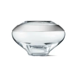 Georg Jensen A/S Vasen>Duo runde Vase Edelstahl/Glas klein