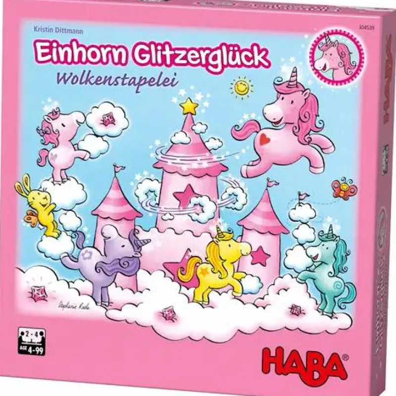 Haba Kinderspiele>Einhorn Glitzerglück - Wolkenstapelei