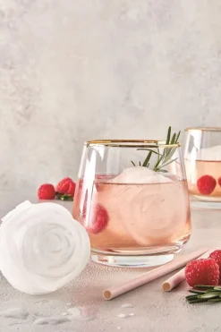 Birkmann Barzubehör>Eiswürfelform Rose für 4 Stück, Silikon