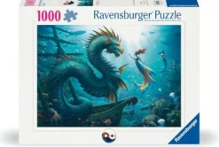 Ravensburger Erwachsenenpuzzle>Enchanted Depths Dragon, Mermaid And Turtles - Puz