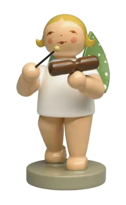 Wendt&Kühn Figuren>Engel mit Holzröhrentrommel, Grünhainichener Engel