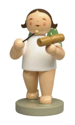 Wendt&Kühn Figuren>Engel mit Holzröhrentrommel, Grünhainichener Engel