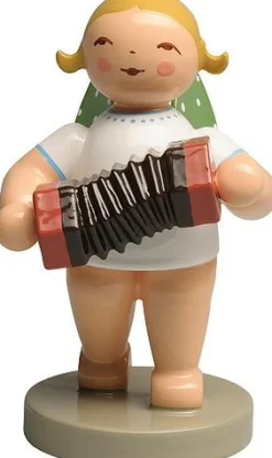 Wendt&Kühn Figuren>Engel mit Konzertina, 2019, Grünhainichener Engel