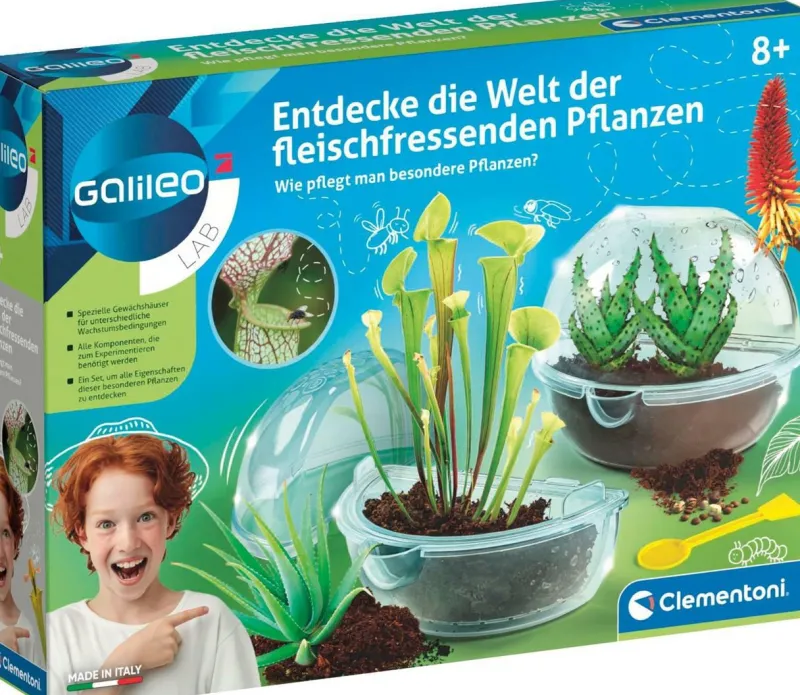 Clementoni Experimentieren>Entdecke die Welt der fleischfressenden Pflanzen