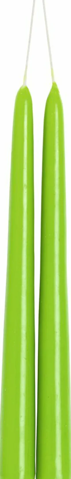 IHR Kerzen, Leuchter Und Zubehör>2er SPITZKERZE Grass Green 24 Cm Lang 1 Paar Spitz