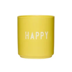 Design Letters ApS Henkelbecher>Favourite Cups Happy gelb 8,5x8cm, Fashion Colour