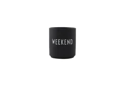 Design Letters ApS Henkelbecher>Favourite Cups Weekend schwarz 8,5x8cm, Occasion B