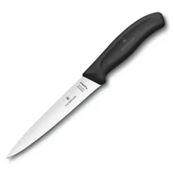 Victorinox Steak- Und Fleischmesser>Filetiermesser 16cm schwarz Swiss Classic