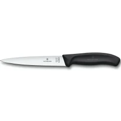 Victorinox Steak- Und Fleischmesser>Filetiermesser 16cm schwarz Swiss Classic
