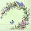 IHR Servietten Und Serviettenringe|Servietten>FLORIS WREATH green Lunch-Servietten L 985620