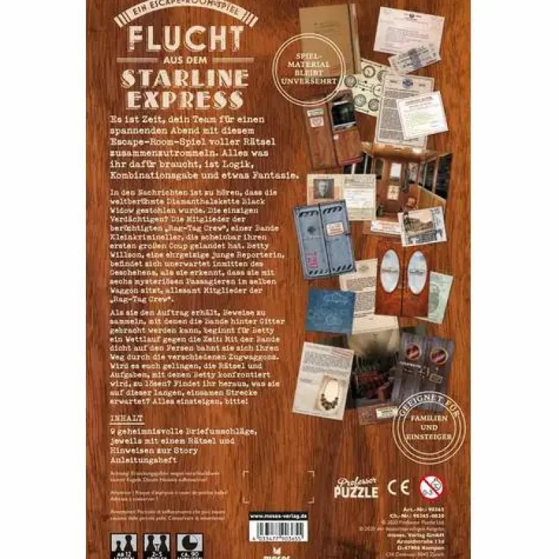 Moses Familien- Und Gesellschaftsspiele>Flucht auf der Starline Express