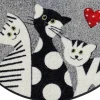 Kleen-Tex Fußmatten>Fußmatte Cat Trio 50x85cm halbrund