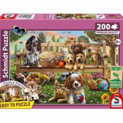 Schmidt Spiele Kinderpuzzle>Gartenpicknick Für Hund Und Kat 200 Teile