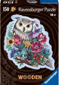 Ravensburger Erwachsenenpuzzle|Geschenkartikel Für Große>Geheimnisvolle Eule - Holzpuzzle 150 Teile
