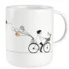 Räder Henkelbecher>Geschenktasse „Radfahren", D 8cm H 10cm