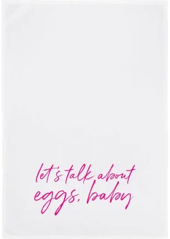 17;30 Küchentextilien>Geschirrtuch "Let´s talk about Eggs, Baby" Baumwol