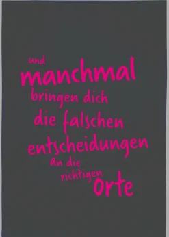 17;30 Küchentextilien>Geschirrtuch "Und manchmal bringen..." grau Baumwo