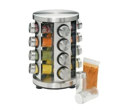 Küchenprofi Gewürzmühlen, Spender Und Mörser>Gewürzständer Edelstahl Rund 16 Gläser