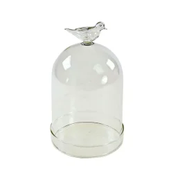 Werner Voß Baumschmuck Und Zubehör>Glashaube mit Vögelchen klar 14x24cm