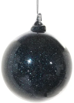 Shishi AS Baumschmuck Und Zubehör>Glass ball petrol glitter inside 8cm