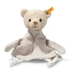 Steiff Spielen>GOTS Teddybär Noah Schmusetuch 32cm beige