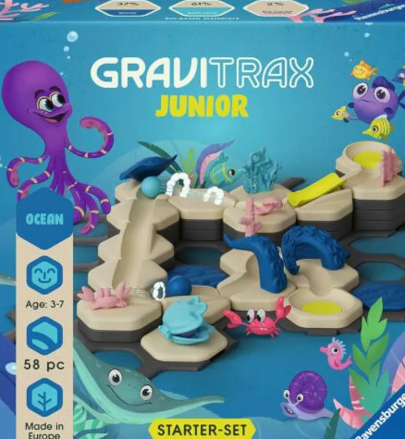 Ravensburger Klemm- Und Magnetbaukästen>GraviTrax Junior - Starter-Set: Ocean