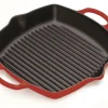 Le Creuset Pfannen Guß Und Schmiedeeisen>Grillpfanne mit zwei Griffen 30 cm Kirschrot