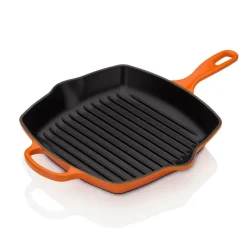 Le Creuset Pfannen Guß Und Schmiedeeisen>Grillpfanne Signature quadratisch 26 cm Ofenrot