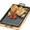 Küchenprofi Grillzubehör>Grill-/Servierplatte eckig mit Holzbrett