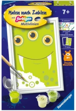 Ravensburger Malen Und Zeichnen>Grünes Monster - Malen nach Zahlen