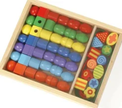 Simm Spielwaren GmbH Basteln>Große Holzfädelperlen