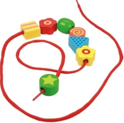 Simm Spielwaren GmbH Basteln>Große Holzfädelperlen