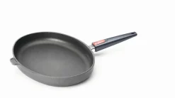 Woll Pfannen Aluguß Und Versiegelte>Guss-Fischpfanne oval Nowo Titanium 38x28,4cm Indu