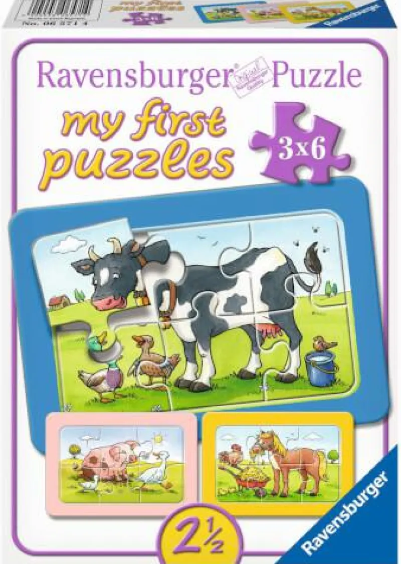 Ravensburger Kleinkindpuzzle|Spielen>Gute Tierfreunde - Puzzle 3x6 Teile