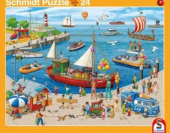 Schmidt Spiele Kleinkindpuzzle|Spielen>Hafen/Bahnstation - Rahmenpuzzle 24/40 Teile