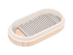 Microplane Schälen Und Zerkleinern>Handreibe mit Auffangbehälter Kaschmir/ Bambus