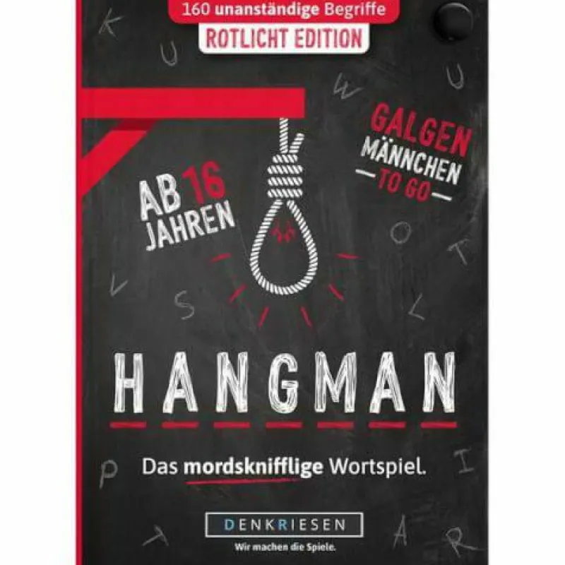 Denkriesen Erwachsenen Und Kennerspiele|Geschenkartikel Für Große>HANGMAN - Rotlicht Edition "Galgenmännchen to go
