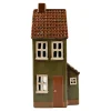 Det Gamle Apotek Kerzen, Leuchter Und Zubehör>Haus für Teelicht Keramik grün 24x11x7cm