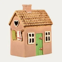 Det Gamle Apotek Kerzen, Leuchter Und Zubehör>Haus für Teelicht Keramik rose 15x10x7cm