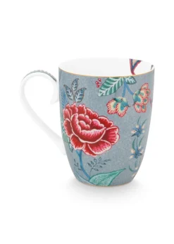 Pip Studio Henkelbecher>Henkelbecher groß „Flower Festival", hellblau, 350