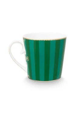 Pip Studio Henkelbecher>Henkelbecher groß „Love Birds", Medallion, Streife