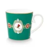 Pip Studio Henkelbecher>Henkelbecher groß „Love Birds", Medallion, emerald